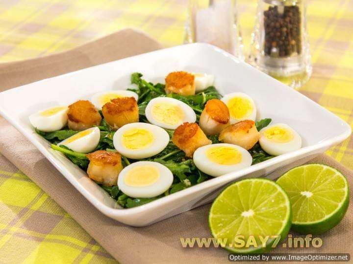 Салат с морскими гребешками и рукколой 1 Салат с морскими гребешками и рукколой