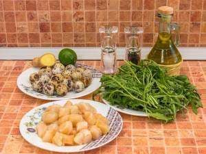 Салат с морскими гребешками и рукколой 2 Салат с морскими гребешками и рукколой